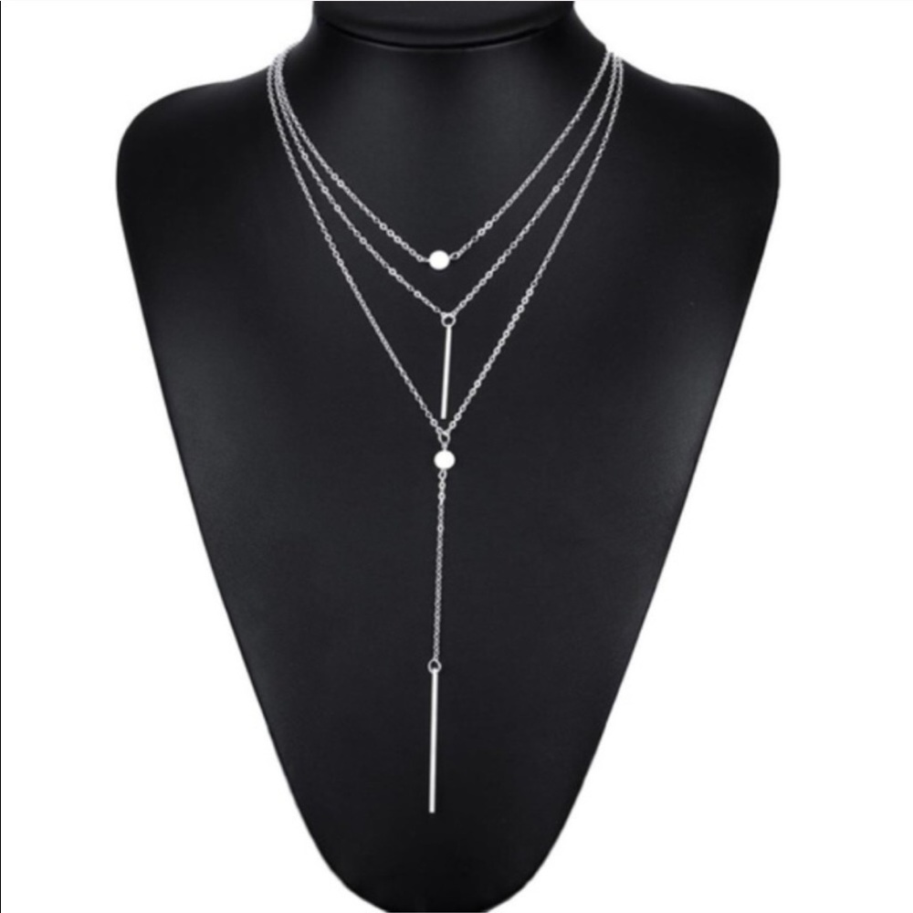 Three Layer Silver Necklace